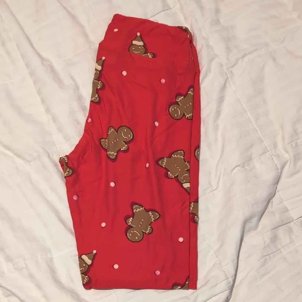 Red Gingerbread Pajama Pants
